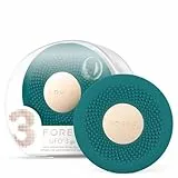 FOREO UFO 3 go, mascarilla facial de viaje, Hidratante facial, Cuidado de la piel antiedad, Luz LED de espectro completo y luz roja, Termoterapia, Masajeador facial T-Sonic, Evergreen