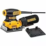 DEWALT DWE6411-QS - Lijadora Orbital 230W, 1/4 de Hoja, con Bolsa para Polvo y Adaptador de Aspiración, 14000 orb/min, Ideal para Acabado de Superficies, Pinzas de Sujeción