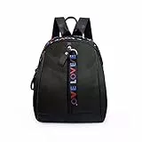 Bolsos Mochila de Mujeres Antirrobo Impermeable Nylon Pequeña Mochilas Negro Escolares Bolso Bandolera Casual para Mujer Monedero de Cuero de Viaje Tela Oxford de Bolsa de Hombro Escolar