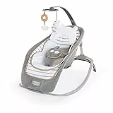 Ingenuity, Hamaca mecedora Boutique Collection Asiento de Bebé Acolchado de Peluche con Vibraciones, Fácil Plegado, 0-30 Meses (Bella Teddy)