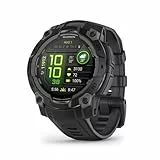 Garmin Instinct 3, Reloj inteligente con GPS, Pantalla AMOLED de 45 mm, Resistente al agua, Aplicaciones deportivas integradas, Monitorización de la salud, Linterna LED, Hasta 18 días autonomía, Negro
