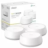 TP-Link Deco BE3600 (3-Pack) – WiFi 7 Mesh tribanda hasta 6.6 Gbps, Amplia Cobertura para Toda la casa, Puerto 1G, Ideal para Streaming 8K, Juegos y conexión Estable con AI Mesh