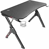 MARSGAMING Mars Gaming MGD, Mesa Gaming Ergonómica, Soporte Cascos + Botella, 110x60cm, Negro