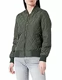 Urban Classics Ladies Diamond Quilt Nylon Jacket, Chaqueta Mujer, Grün (olive 176), L