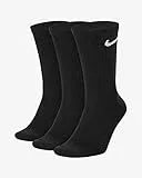 Nike 3Ppk Value Cotton Crew - Calcetines unisex, color negro/ blanco, talla L/ 42-46