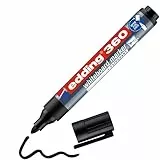 edding 360 marcador para pizarras blancas - negro - 1 rotulador - punta redonda 1,5-3 mm - rotulador para pizarra blanca, borrado en seco - pizarra blanca, flipchart, tablón de notas - recargable