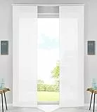 Gardinenbox 85589N2 Juego de 2 Cortinas correderas (245 x 60 cm), Color Blanco
