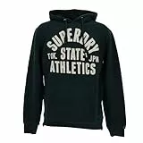 Superdry, Sweats Athletic ESS Hoodie, M2014091A, Dark Pine Green, L, Man, Adulto