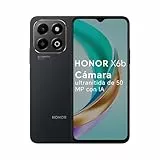 HONOR X6b 4G Móvil 128GB, 4GB RAM, 6.56' 90Hz TFT LCD HD+, 5200mAh Batería, MediaTek Helio G85, Cámara Principal de 50MP, Android 14, Dual Sim, NFC, Midnight Black