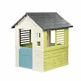 Smoby Life Casa de Juegos Jolie - Resistente a los Rayos UV - Plástico Reciclado 59% - Ideal para Jardín o Terraza - con Puerta Baja y Ventanas con Listones - A Partir de 2 Años (7600810737)