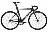 FabricBike Aero - Bicicleta Fixed, Fixie, Single Speed, Cuadro de Aluminio y Horquilla de Carbono, Ruedas 28', 5 Colores, 3 Tallas, 7.95 kg (Talla M) (Matte Black & Graphite, M-54cm)