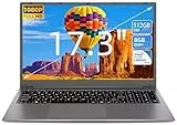 SGIN Ordenador Portátil 17,3 Pulgadas, 8 GB RAM 512 GB SSD Notebook, Celeron Up to 2.8 GHz, 2.4/5.0G WiFi, Bluetooth 4.2, Admite Memoria Extensible 512 GB TF