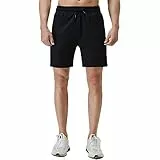 Pantalones Cortos Hombre Algodón Elástico Shorts Hombre Deportivos Bermuda Shorts Jogger Shorts Casual de Verano, Pantalón Corto para Trotar Running Deporte Correr Gym Fútbol (Z-Negro, XL)