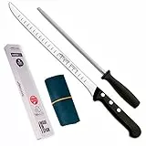 Arcos | Juego Cuchillo Jamonero 3 Pzas | jamonero Acero Inoxidable (240 mm), afilador Chaira y Cubre jamón | Juego Cuchillos jamonero Profesional | Paleta ibérica | Eco