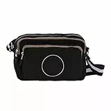 Coronel Tapiocca - Bolso bandolera mujer - Bolso mujer - Bolsos bandolera mujer - Bolsos de mujer bandolera casual gran capacidad con 3 cremalleras, Negra, 0LV9666