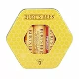 Burt's Bees Set de regalo hidratante de tres latas de bálsamo labial de menta, miel y granada, con cera de abejas 100 % natural con vitamina E (4,25 g)