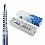 Bolígrafo Parker Jotter | Edición Especial | Azul Seúl con Detalles Cromados | Punta Media | Tinta Azul | Estuche de Regalo