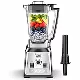AMZCHEF Profesional batidora, 2000 W batidora eléctrica con 4 funciones de un botón y 8 velocidades ajustables y función pulsaciones, batidora con 8 cuchillas de acero inoxidable – 25 000 rpm