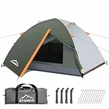 Gysrevi Tienda de Campaña 2-3 Personas, con a Prueba de Viento Impermeable, Tienda de Cúpula de Doble Capa Portátil Ultraligera, para Trekking, Camping, Playa, Aventura Etc