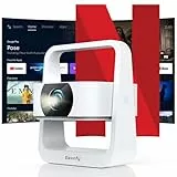 Eeenfy Proyector Proyector Portátil, Mini Proyector Android con 350ANSI, 1080P Soporte, E-Focus/Keystone, Proyector Movil WiFi Bluetooth para Cine en Casa/PC/Laptop, Proyectores Mejora 2025, Blanco