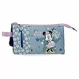 Disney Minnie Style Estuche Triple Azul 22x12x5 cms Poliéster
