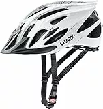 uvex Flash, Casco Todoterreno Ligero Unisex, Ajuste de Talla individualizado, Forro Interior Lavable, White Black, 53-56 cm