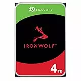 Seagate IronWolf 4TB, Disco duro interno, NAS HDD, CMR, 3.5 Pulgadas, SATA 6 GB/s, caché de 256 MB para almacenamiento conectado a red RAID, Paquete Abre-fácil, Rescue Services (ST4000VNZ06)