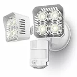 SANSI Foco LED Exterior 36W con Sensor de Movimiento, 3600LM 5000K Proyector LED con Detector, Luz de Seguridad IP65 Impermeable para Iluminación de Jardín y Garaje