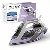 IMETEC Plancha de Vapor, 2400 W, Suela Ceramic Diamond, Tecnología Intelli System, Ajuste Automático de Vapor y Temperatura, Triple Protección Antical, Cable De 1.90 M, 9030