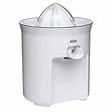 Braun TributeCollection CJ3050 - Exprimidor Eléctrico, 60 w, Sistema Antigoteo, Tapa Incluida, Apto para Lavavajillas, Blanco