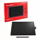 Wacom One by Wacom Medium - Tableta gráfica con lápiz digital sensible a la presión, compatible con Windows, Mac y Chromebook, óptima para oficina en casa y e-learning, color negro y rojo