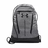 Under Armour Unisex Hustle Sackpack, Mochila deportiva impermeable para deportes y actividades al aire libre, Bolsa de gimnasio con práctico bolsillo frontalCastlerock/Black/Black,OSFM