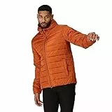 Regatta Chaqueta impermeable acolchada/acolchada con capucha Helfa para hombre, perfecta para actividades al aire libre, caminar, hacer senderismo y acampar