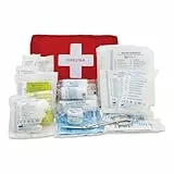 Reliance Medical Kit de primeros auxilios para vehículos – DIN 13164 – Bolsa roja compacta para emergencias de carretera, trate cortes y esguinces, motocicletas y vehículos de empresa, 23 unidades