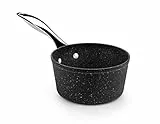 MONIX Mineral Cazo 16 cm aluminio forjado con antiadherente, tipo piedra, sin PFOA, aptas inducción