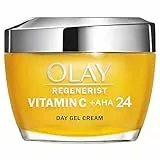 Olay Vitamin C + AHA 24 Crema Hidratante, Gel Crema De Día Con Vitamina C, AHA Y Niacinamida Para Un Tono De Piel Visiblemente Más Luminoso Y Uniforme, 50 ml