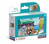 Clementoni- Disney Classic Paquete De 6 Cubos para Armar 6 Imágenes Distintas, Puzzle Infantil 2-4 Años De 6 Piezas, 40657, Multicolor