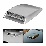 JNNJ Cubierta De Entrada Flujo Aire Del Automóvil, Cubierta Protectora Para Rejilla Entrada Aire Del Coche, Toma De Aire Decorativa Para El Capó Del Coche, Universal Car Air Flow Capó(Plata)
