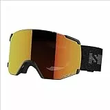 Salomon S/View Gafas de Esquí Snowboard para Unisexo Máscara de Snowboard, Deportes de invierno, Reduce Deslumbramientos, Ventilación ada, Negro/Rojo, Talla Unica