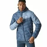 Regatta Men's Hooded Jacket Chaqueta Acolchada con Capucha HillPack II Packaway para Hombre, Moonlight Denim/Coronet Blue, L