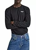 Pepe Jeans Original Basic Camiseta para Hombre Slim Fit Manga Larga Negro, M