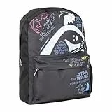 CERDÁ LIFE'S LITTLE MOMENTS Mochila Casual de Star Wars - Color Negro - 32x12x42 cm - Fabricada en Poliéster - Estampado con Motivos de Star Wars - Producto Original