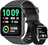 Blackview Reloj Inteligente Hombre Mujer, 1.85' Smartwatch con Llamadas Bluetooth, Oxímetro(SpO2)/Pulsómetro/Monitor de Sueño/Podómetro, 100+ Modos Deportivos Pulsera Actividad para Android iOS