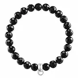 Thomas Sabo Pulsera con dijes Negro Plata de ley 925 X0220-840-11-L17.5