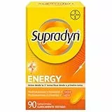 Supradyn - Multivitaminas, Energy, 90 comprimidos, 3 Meses de Suministro, Complejo Vitaminico completo, Vitamina B12, B6, Coenzima q10, Sin Gluten y Sin Lactosa, Unisex