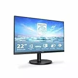 Philips Monitors 221V8A/00-22', FHD, 75Hz, VA, Flicker Free, VESA, Altavoces (1920x1080, 200 CD/m², D-Sub, HDMI), negro
