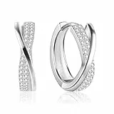 ALEXCRAFT Pendientes De Mujer Con Diamantes En Plata De Ley S925/Chapado En Oro De 14 Quilates, Hipoalergénicos, Múltiples Estilos