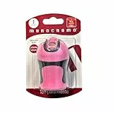 Pigna, sacapuntas monocromo, blíster de 1 unidad, dos agujeros, cuerpo suave al tacto, color rosa, ideal para la escuela y la oficina