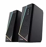 Trust Gaming Juego de Altavoces PC con Iluminación RGB GXT 609 Zoxa - Altavoz Potente, 6 Modos de Iluminación RGB, Alimentación por USB, 12 W, per PC, Ordenador Portátil - Negro