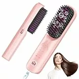 Bopcal Mini Cepillo Alisador Pelo - Cepillo Alisador Inalámbrico 3 en 1 Para Alisar, Rizar, Dar Volumen al Cabello, 90°C-230°C, Calentamiento, Anti-Escaldamiento, Sin Frizz, Energía Portátil y Viajes